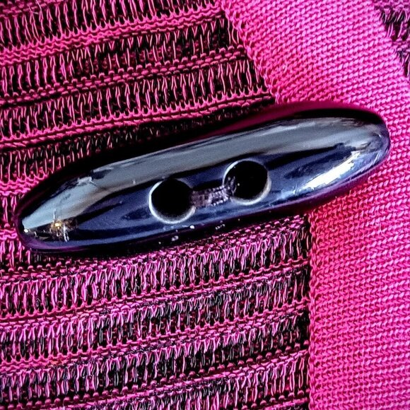 Ming Wang Magenta Pink Knit Cardigan Sweater - Picture 4 of 8